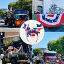 2Pcs 4th of July Headband Patriotic Hair Accessories Red White Blue American Flag Headbands for Women Kids Fourth of July Independence Day USA Patriotic Memorial day Decorations