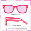 FancyPink Retro Mirrored Polarized Sunglasses for Women w UV400 Protection