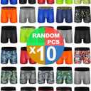 Boys Boxer Briefs,Cotton Toddler Underwear Breathable Mesh Performance Sport Big Boy Boxer Briefs with Fly 5Pack (Large)