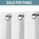 H.VERSAILTEX White Curtains for Living Room Pure White Curtain 96 inches Long Thermal Insulated Window Treatment Panel/Drape for Bedroom, White, One Panel, Grommet Top, 52" W x 90" L