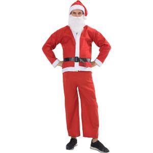 FantastCostumes Mens Christmas Santa Claus Costumes Set Red