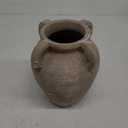 Handmade Flower Vase, 12" Tall Terracotta Vase, Green Vintage Ceramic vase, Rustic Antique Decor with 3 Handles, Wide Mouth, Matte Finish for Home Office Resto Caf Dcor