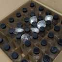 36 Pack, 2 oz Small Clear Glass Bottles w/Lid & 6 Stainless Steel Funnels - 60ml Boston Sample Bottles - Mini Travel Essential or Decorative Bottles for Potion, Juice, Wellness, Ginger Shots, Whiskey