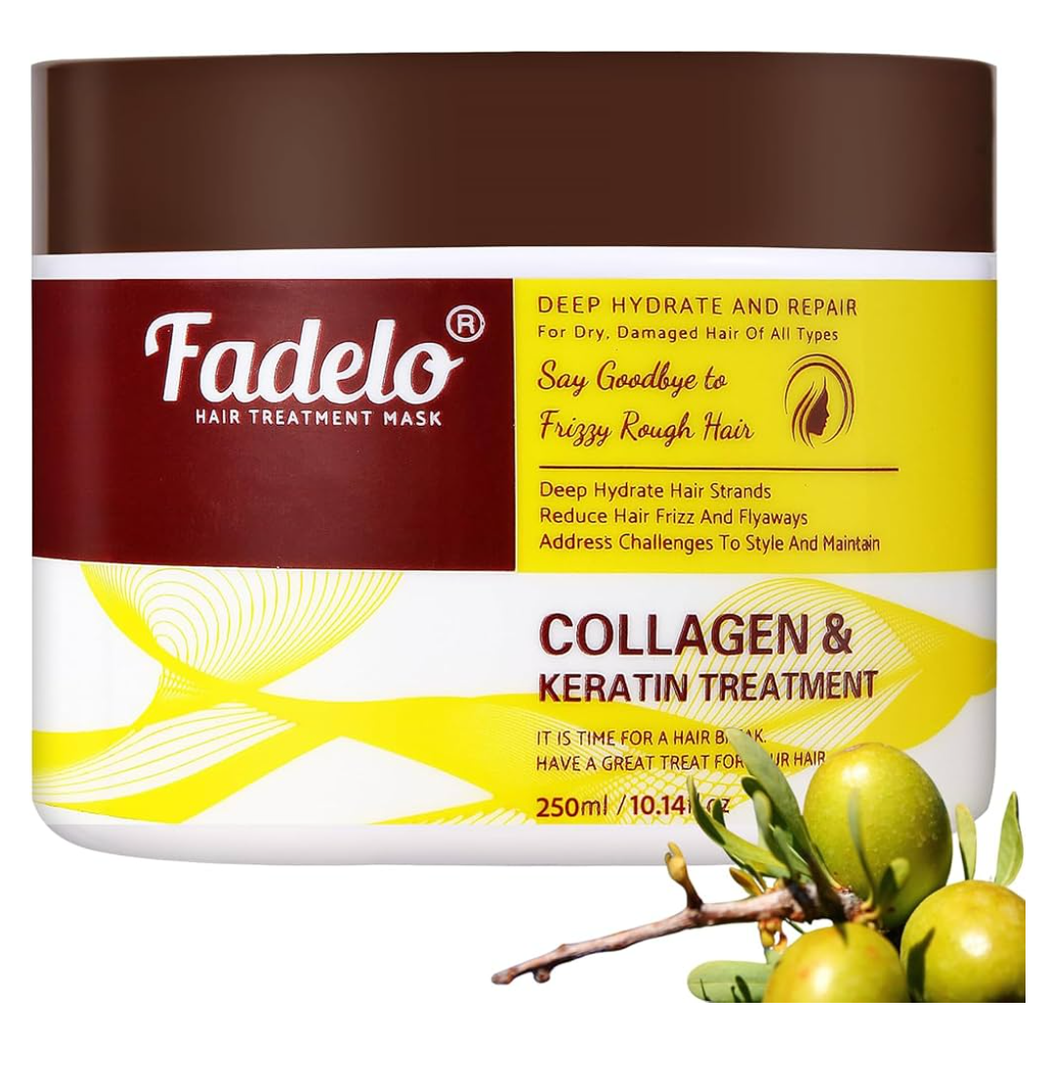 Collagen+Keratin Hair Mask - Deep Repair for Damaged Hair with Argan Oil and Vitamin E - Hydrating Treatment for Dryness and Damage-150 ml (Refreshing), Yellow (5.07 Fl Oz (Pack of 1), Floral) 02/09/2027