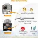 [New Upgrade] Briidea RV Electric Water Hybrid Heater Kits with Replaceable Anode Rod (Patent Pending), Electric Heat and Anode Protection, Compatible with Suburban and Atwood Water Heater (6 Gallon)