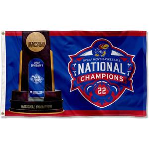 Kansas KU Jayhawks 2022 Basketball National Champions 3x5 Banner Flag
