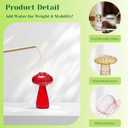 Hewory Glass Mushroom Vase for Flowers, 4pcs Colored Small Bud Flower Vases Unique, Mushroom Propagation Hydroponic Vases, Funky Cottagecore Decor for Home Room Kitchen Office Windowsill Decorations