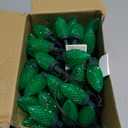 Dazzle Bright C9 Christmas String Lights, Waterproof Connectable Green Wire Fairy Lights, Christmas Lights for Indoor Outdoor Home Yard Xmas Tree House Decorations (Green, 100 LED)