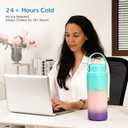22oz Portable Breast Milk Cooler Bottle Milk Cooler for Breastmilk, 24H+ Cooling, with 2 BPA-Free Bottles with Measurement Marks, Travel Essential for Outdoor Breastfeeding & Pumping