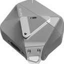 Aulumu A29 Geometric AirPods 4 Case with Lock | Protective Cover with Nylon Buckle | Alloy Armour | Compatible with Apple AirPods 4th (2024) - Grey (Gray)