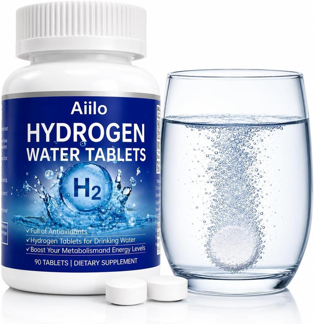Hydrogen Water Tablets for Drinking Water H2 Molecular Hydrogen Tablets for Men & Women,90 Servings