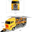 Jenilily Construction Toys Truck Die-cast Vehicle Transporter Car Set Excavator Dump Truck Digger Backhoe for Boys Kids 3 4 5 Years Old