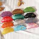 Cancer Constellation Hair Claw with Rhinestones, Beige Personalized Acetate Hair Clip for Women Gift 1 Piece