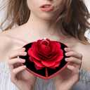 wonuu Engagement Ring Box,Ring Rose Box Surprise Jewelry Storage Holder for Woman as Proposal Engagement Wedding Ring Jewelry Gift ect. (Heart Shaped-Red)