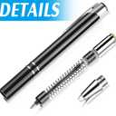 Zonon Lighted Tip Pen Flashlight Writing Ballpoint Pens LED Penlight Light Up with Bright White Light for Writing in the Dark, 3 Pieces