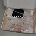 Lulia Double Electric Breast Pump, Breastfeeding Pump 4 Modes & 9 Levels, Low Noise, Anti-Backflow & LED Display, BPA Free, Portable Breast Pumps with 24mm Flange (White)