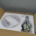 Vintage Ceramic Table Lamp for Living Room, 16" Modern Green Lamp for Bedroom, Retro Bedside Nightstand Lamp for Home Decor