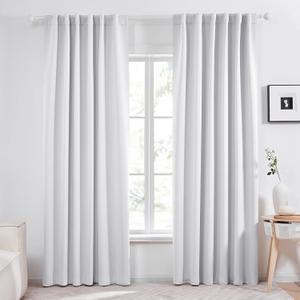 Deconovo Blackout Curtains  Room Darkening, Noise-Reducing, Thermal Insulated  Energy-Efficient Window Treatment for Bedroom, Living Room & Home Office  2 Panels, Star White, 52W x 95L Inch (52"W x 95"L (Pack of 2))