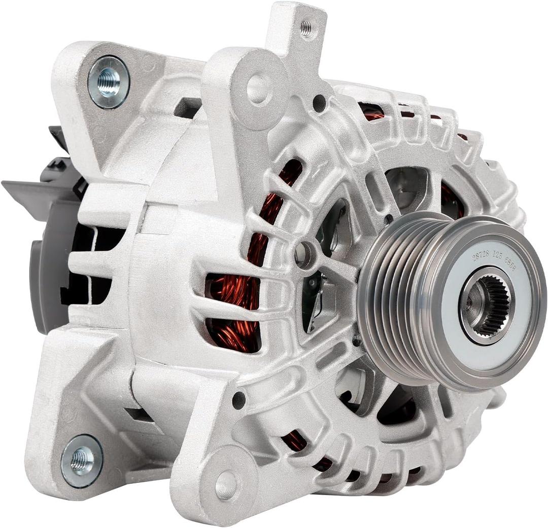 23100-4BA0A Alternator Compatible with Nissan Rogue X-Trail 2.5L L4 2014 2015 2016 2017 2018, Replace 23100-4BA0B 11648 11648N TG12C152, 120A 12V 6-groove CW pulley
