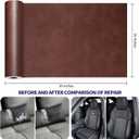 Besezx Leather Repair Patch Tape Kit, Self Adhesive Leather Repair for Furniture, Couch, Sofa, Car Seats,Office Chair,Vinyl Repair Kit.30inx16in (Brown)
