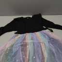 NARPLO Toddler Girls Dresses Tulle Long Sleeve Ruffle Baby Fall Winter Fashion Casual Toddler Dresses for Girls( Size 100), A Line Black 