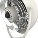 Vornado VFAN Jr. Vintage Metal Desk Fan, 2-Speed, Retro Air Circulator with Adjustable Tilt, Fan for Bedroom, Office and Dorm Room Cooling, Vintage White