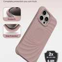 ORNARTO Vortuxe for iPhone 15 Pro Max Case 6.7" | 2X MIL-STD Drop Protection | Compatible with MagSafe | Sleek Aesthetic Liquid Silicone Phone Cover - Latte