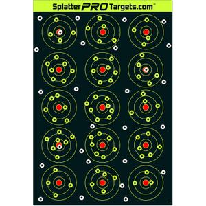 12x18 Splatter Targets. Shots Burst with a Bright Splatter Upon Impact. Instantly See Your Shots. Fully Reactive Targets.