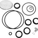 13pcs Sand Filter Pump Seal Gasket Parts, Pool Sand Filter Pump Replacement Repair Set Compatible with Intex Drain Air Valves with 11480 Leaf Cover Lid 10pcs O Rings for Different Parts