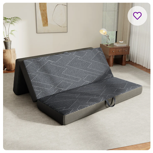 Tri-Fold 4'' Memory Foam Mattress, Portable Folding Mattress With Washable Cover For Murphy Bed