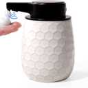 Automatic Soap Dispenser, Touchless Foaming Dish Soap Dispenser 13OZ/384ml, Ceramic White Foam Soap Dispenser Bathroom Kitchen, Waterproof, USB C Rechargeable, ANTIS'S HOME