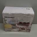 Vinyl Record Player with Speakers,3 Speed Turntable with Bluetooth, Aux, Headphone Jack, RCA Output and Auto Stop,Mirror Vintage Wooden Coffee