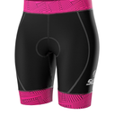 SLS3 Triathlon Shorts Women, Premium FX Fabric - Womens Tri Shorts for All abilities. Super Comfy Womens Triathlon Shorts, Size Large, Hot Pink Outline 