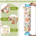 6 Pack Wildflower Plastic Bag Holder for Kitchen Wall, Adjustment