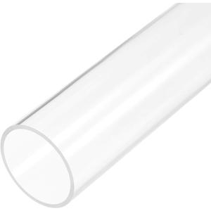 uxcell Clear Rigid Acrylic Pipe 56mm ID x 60mm(2 3/8") OD x 305mm(12") Round Tube Tubing