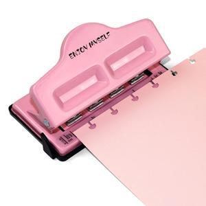 Mushroom Discbound Hole Punch, 4 Holes Mushroom Paper Puncher for Disc Bound Planner (Pink) Mushroom Discbound Hole Punch, 4 Holes Mushroom Paper Puncher for Disc Bound Planner (Pink)