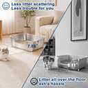 7.9'' High-Sided Low Entry Stainless Steel Cat Litter Box for Senior Cats