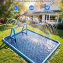 Splash Pad for Kids, 3-in-1 Sprinkler Splash Pad with Soccer Goal & Basketball Hoop, 118"x137" Extra Large Non-Slip Water Play Mat, Outdoor Water Toys for Kids, Backyard Summer Fun