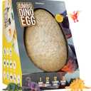 Dan&Darci Jumbo Dino Easter Egg - Unearth 12 Unique Large Surprise Dinosaurs in One Giant Filled Egg -Easter Gifts for Kids - Discover Dinosaur Archaeology Science STEM Crafts Gifts for Boys & Girls