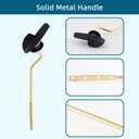 Universal Metal Side Mount Toilet Handle Replacement Kit Compatible with Kohler K-GP30324-CP/Glacier Bay Toilet with 1pc Flapper Chain, Toilet Flusher Lever, Oil Rubbed Bronze