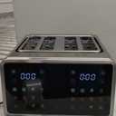 4 Slice Toaster with Touch Screen, Stainless Steel Smart Bread Toaster, 1.5" Wide Slots, 6 Shade Settings & 6 Bread Types for Bagels, Timer, Single Slice Toasting, Reheat, Defrost, 1800W