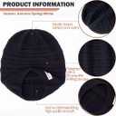 60% Cashmere Slouchy Beanie for Women, Knit Beanie Hat for Winter and Fall, Soft Warm Wool Slouch Winter Hats for Ladies