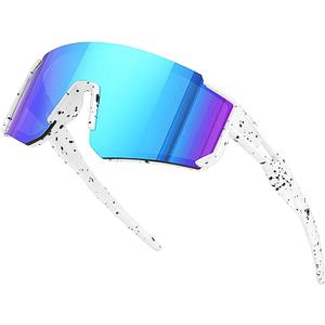 Kids Sunglasses Youth Baseball Sunglasses for Boys Girls Softball Sports Sun Glasses UV Protection (White/Blue)