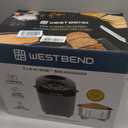 West Bend Hi-Rise Bread Maker Machine Programmable 12 Programs Including Gluten Free & 3 Loaf Sizes and Crust Colors with Traditionally-Shaped Horizontal Bread Pan with Dual Knead Blades, 3-Lb, Gray