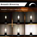CREATE BRIGHT E12 Dimmable LED Bulb 80W Equivalent Small Candelabra Classic T6 T25 Ceiling Fan Light Bulbs Daylight White 5000K,6 Pack