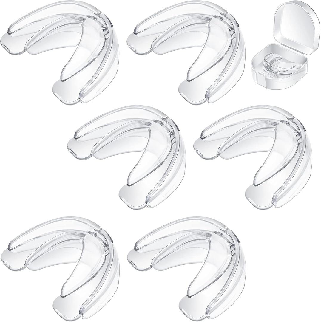 TOODOO 6 Pieces Braces Mouth Guard Kids Sports Mouth Guard for Kids Double Football Youth Mouthguards for Boxing Football Hockey Karate Basketball (Transparent)