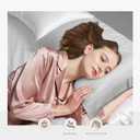 WishSmile Cooling King Pillowcases Set of 2 Breathable Cool Silky Soft Rayon Derived from Bamboo Fabric, Moisture Wicking for Hot Sleepers, Hair and Skin Friendly, Light Gray, 2 Pack, 20x36IN