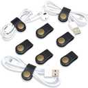 CAILLU Cord Organizer,Cord Keeper,Cable Organizer USB Holder,Cable Management,Cable Straps,Earbud case,wrap Headphone,Headset Winder,Phone Earphone Clips Ties,stocking stuffers for men Gifts Leather (Black Circle Cord Organizer)