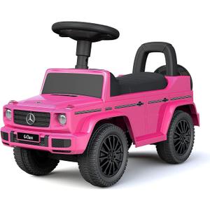 Best Ride On Cars Mercedes G-Wagon Push Car Pink - Lights & Horn - Ages 1-3, Large
