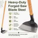 Grub Hoe with Wooden Handle 53'' Heavy Duty Garden Hoe Tool, 1 Pcs